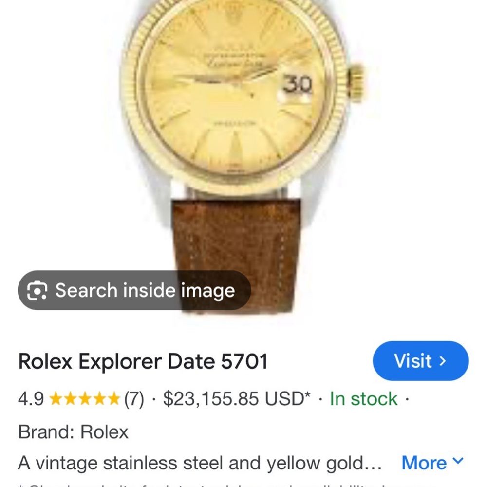 Official Time Watch - Rolex 1960 Explorer-Date. Rare and untouched. Replaced Croc strap. Shipped to Canada head only. May be for sale. Joe Manduke Sun City AZ - Watch Repair Near Me - Sandy, Utah Official Time Watch - Rolex 1960 Explorer-Date. Rare and untouched. Replaced Croc strap. Shipped to Canada head only. May be for sale. Joe Manduke Sun City AZ - Watch Repair Near Me - Sandy, Utah