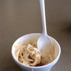 Sweet Caroline's Cream & Coffee - Half-eaten dulce de leche ice cream