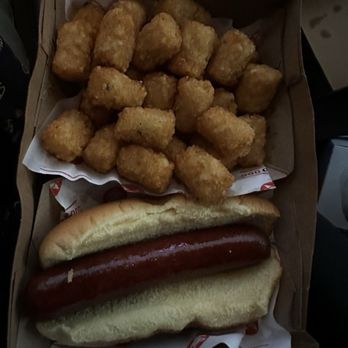 Sumo Dog - Plain dog with tots - Hot Dogs Near Me - Napa, California Sumo Dog - Plain dog with tots - Hot Dogs Near Me - Napa, California