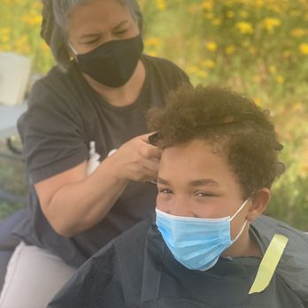 INsideOUT Salon - TK are we there yet getting his haircut - Hair Salons Near Me - Meridian, Idaho