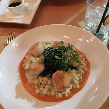 Avenue N - Scallops over corn risotto. Also fabulous! - New American Near Me - Rumford, Rhode Island