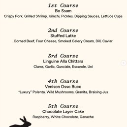 The advertised menu... The advertised menu...