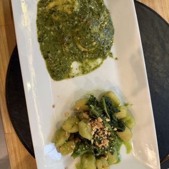 Nonna Dora’s Tribeca - Pasta tasting, 1st course: ravioli per olivia (top) & cavatelli (right) - Italian Near Me - New York, New York