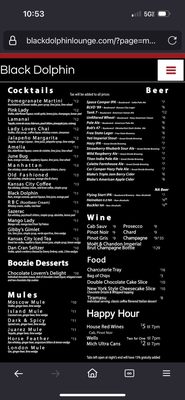Menu photo 1 Black Dolphin Kansas City, MO Menu photo 1 Black Dolphin Kansas City, MO