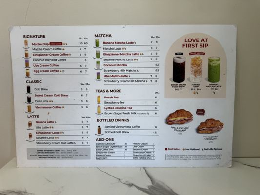 Menu photo 1 Da Vien Coffee Milpitas, CA