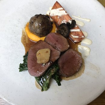 The Harwood Arms - Roast Berkshire fallow deer with new season garlic, smoked bone marrow tart and baked beetroot - Gastropubs Near Me - London, XGL The Harwood Arms - Roast Berkshire fallow deer with new season garlic, smoked bone marrow tart and baked beetroot - Gastropubs Near Me - London, XGL