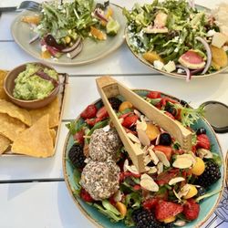 Mighty Squirrel - Toasted Goat Cheese & Berry Salad & Fattoush Salad