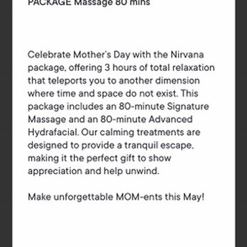 Dtox Day Spa - Nirvana Package INCLUDES . No mention about separate services or additional costs - Day Spas Near Me