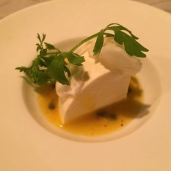 Jérémy Galvan Restaurant - Another complimentary starter. Scallop mouse with root and fresh micro greens. Served on a fresh passionfruit sauce. - French Near Me - Lyon, 69
