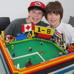 Creative Club - Baseball Stadium - Create by these two boys at LEGO Camp