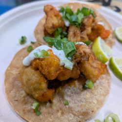 RAD DADS' Tacos & Tequila Bar - Vegan buffalo caluflower tacos.