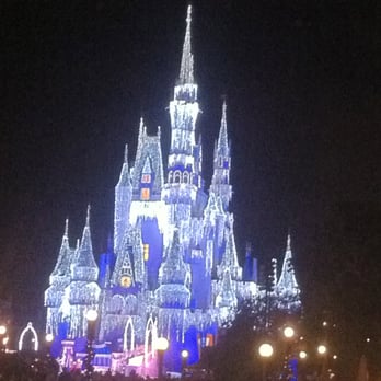 Cinderella Castle - Lit up for the holidays! - Amusement Parks Near Me - Orlando, Florida