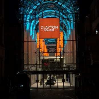Clayton Square - Cases St entrance at night. - Shopping Centers Near Me - Liverpool, XMS Clayton Square - Cases St entrance at night. - Shopping Centers Near Me - Liverpool, XMS