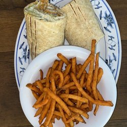 True Blue Golf Course - Dave's wrap and locally sourced shoestring fries.