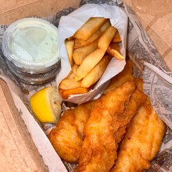 GB Fish  & Chips - Cod & chips -- half portion