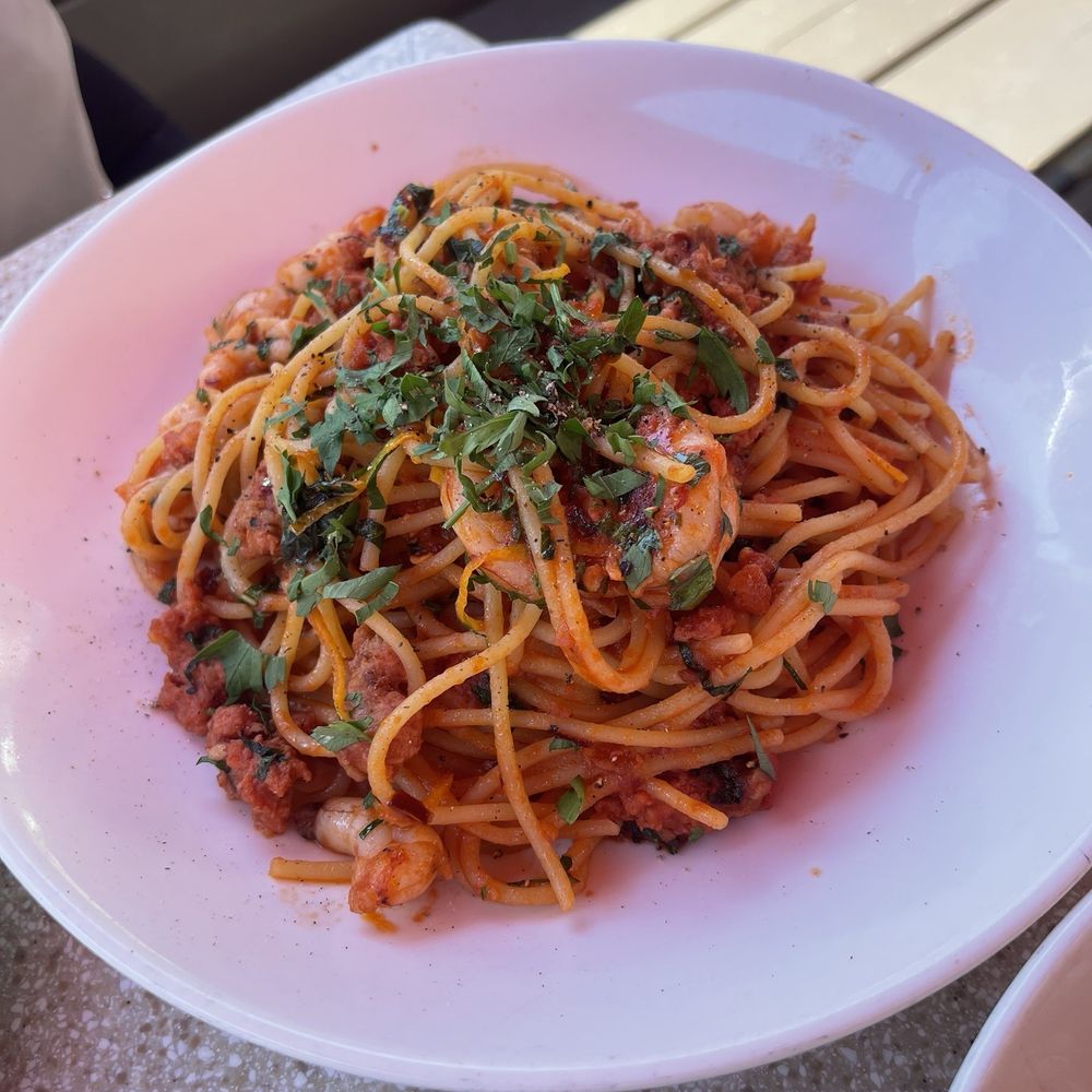 Arms Reach Bistro - Spicy spaghetti - Canadian (New) Near Me - North Vancouver, British Columbia Arms Reach Bistro - Spicy spaghetti - Canadian (New) Near Me - North Vancouver, British Columbia
