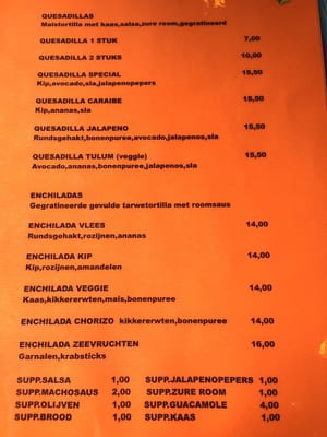 Menu photo 1 Gringo's Cantina Antwerp, VAN