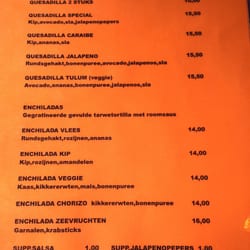 Gringo's Cantina - Prijzen €1 tot €2 op geslagen.