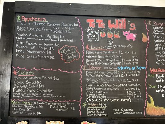 Menu photo 2 Te Te Will’s BBQ & Grill Maggie Valley, NC Menu photo 2 Te Te Will’s BBQ & Grill Maggie Valley, NC