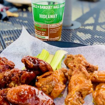The Hideaway Pub & Eatery - chicken wings and celery - American Near Me - Franklin, Wisconsin