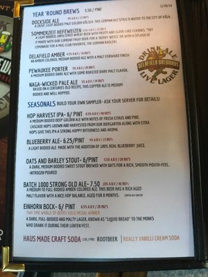 Menu photo 8 Delafield Brewhaus Delafield, WI