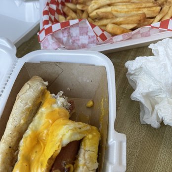 Teddy B's - Mexican Dog with Large French fries! - Burgers Near Me - San Antonio, Texas