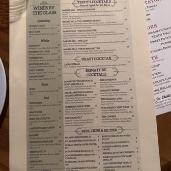Teddy & The Bully Bar - Cocktail menu for the Thanksgiving meal - New American Near Me - Washington, DC, District of Columbia Teddy & The Bully Bar - Cocktail menu for the Thanksgiving meal - New American Near Me - Washington, DC, District of Columbia