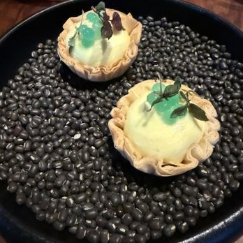 Kricket Club - Golden beet mousse with lime caviar - Indian Near Me - Seattle, Washington
