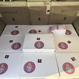 10 dozen mixed donuts and 2 dozen donut holes. ***Sticker is mine. 10 dozen mixed donuts and 2 dozen donut holes. ***Sticker is mine.