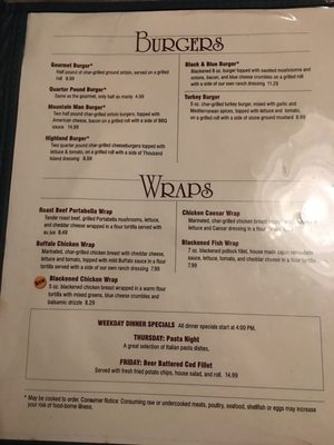 Menu photo 2 Pine Grill Restaurant Somerset, PA
