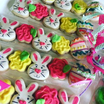 Baking It Pretty - a tray of decorated easter cookies - Desserts Near Me - Pflugerville, Texas