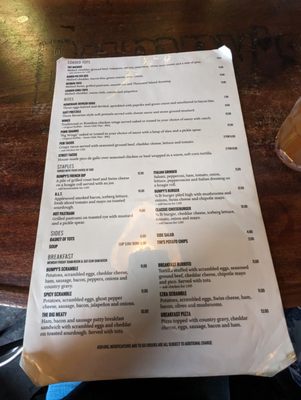 Menu photo 8 Bumpy's Tavern Puyallup, WA