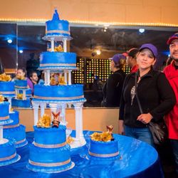 Blanca Cakes - Blanca and her husband with one of their marvelous creations.