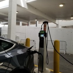 Easton North Parking Garage - Split post charging stations 6.3 Kw shared...