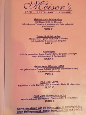 Menu photo 3 Meiser´s Restaurant Dinkelsbühl, BY Menu photo 3 Meiser´s Restaurant Dinkelsbühl, BY