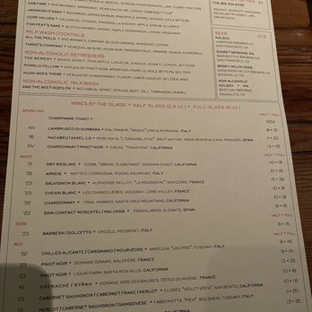 Rich Table - Cocktail and wine by the glass menu (March 2025) at Rich Table in San Francisco. - New American Near Me - San Francisco, California Rich Table - Cocktail and wine by the glass menu (March 2025) at Rich Table in San Francisco. - New American Near Me - San Francisco, California
