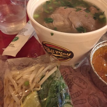 Roll Play - Pho on side-comes with that kit of veggies. Creative - Vietnamese Near Me - Vienna, Virginia Roll Play - Pho on side-comes with that kit of veggies. Creative - Vietnamese Near Me - Vienna, Virginia