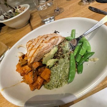 True Food Kitchen - Ancient grains with salmon - New American Near Me - Denver, Colorado True Food Kitchen - Ancient grains with salmon - New American Near Me - Denver, Colorado