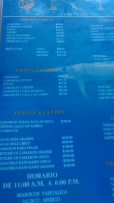 Menu photo 3 Mariscos Alex Guadalajara, JAL