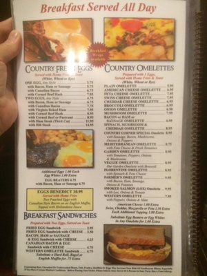 Menu photo 4 Country Corner Diner Bethany, CT