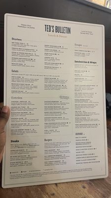 Menu photo 1 Ted's Bulletin 14th Washington, DC, DC Menu photo 1 Ted's Bulletin 14th Washington, DC, DC