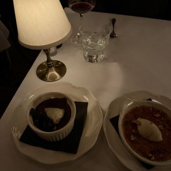 Petit Pomeroy - Chocolate Pot de Crème and Maple-Bourbon Crème Brûlée - French Near Me - Chicago, Illinois