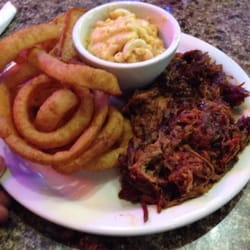 Aces Sports Grill - Pork BBQ, Mac n Cheese and Onion rings