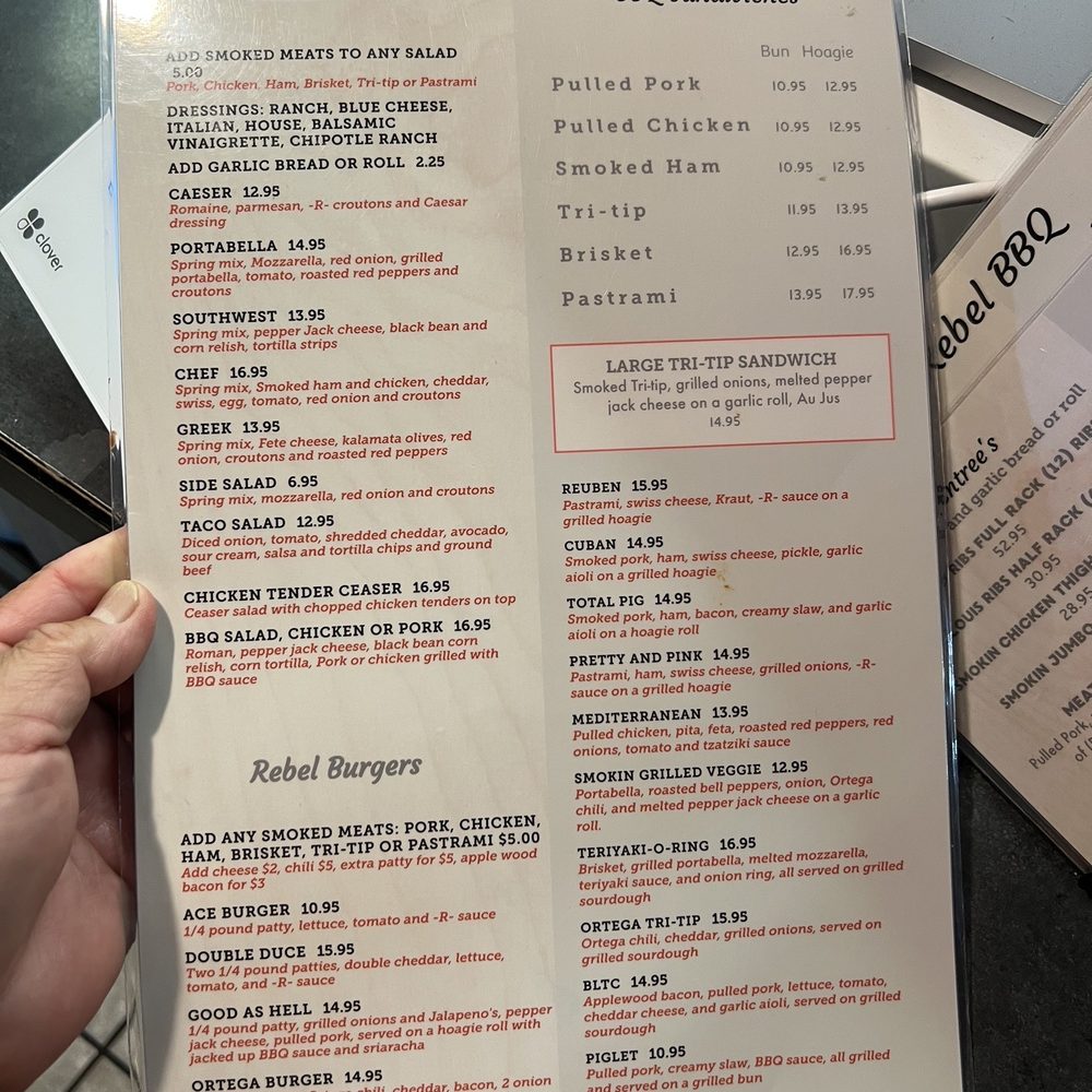 Rebel BBQ - Menu 07-30-23 - Barbeque Near Me - Blythe, California Rebel BBQ - Menu 07-30-23 - Barbeque Near Me - Blythe, California