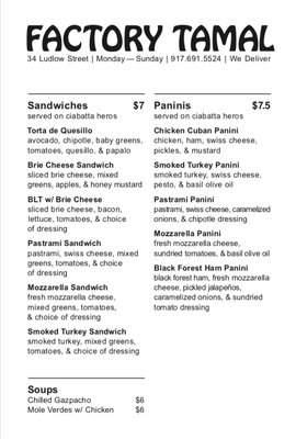 Menu photo 8 Factory Tamal New York, NY