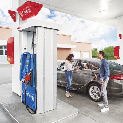 Exxon Gas Station by null