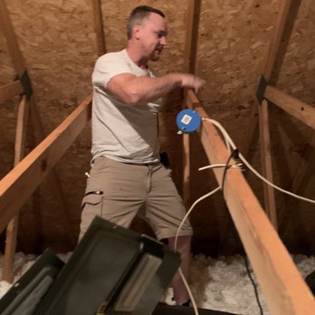 Chamberlain Services - It's 110 degrees in the attic where they were installing a new unit. - Heating & Air Conditioning/HVAC Near Me - Manassas, Virginia