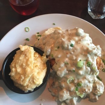 Grace & Grit - Chicken and biscuit with pimento cheese mashed potatoes - Southern Near Me - Mount Pleasant, South Carolina