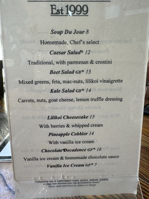 Menu photo 5 The Bistro Kilauea, HI Menu photo 5 The Bistro Kilauea, HI