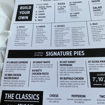 Your Pie Pizza - Back of menu - Pizza Near Me - Grovetown, Georgia